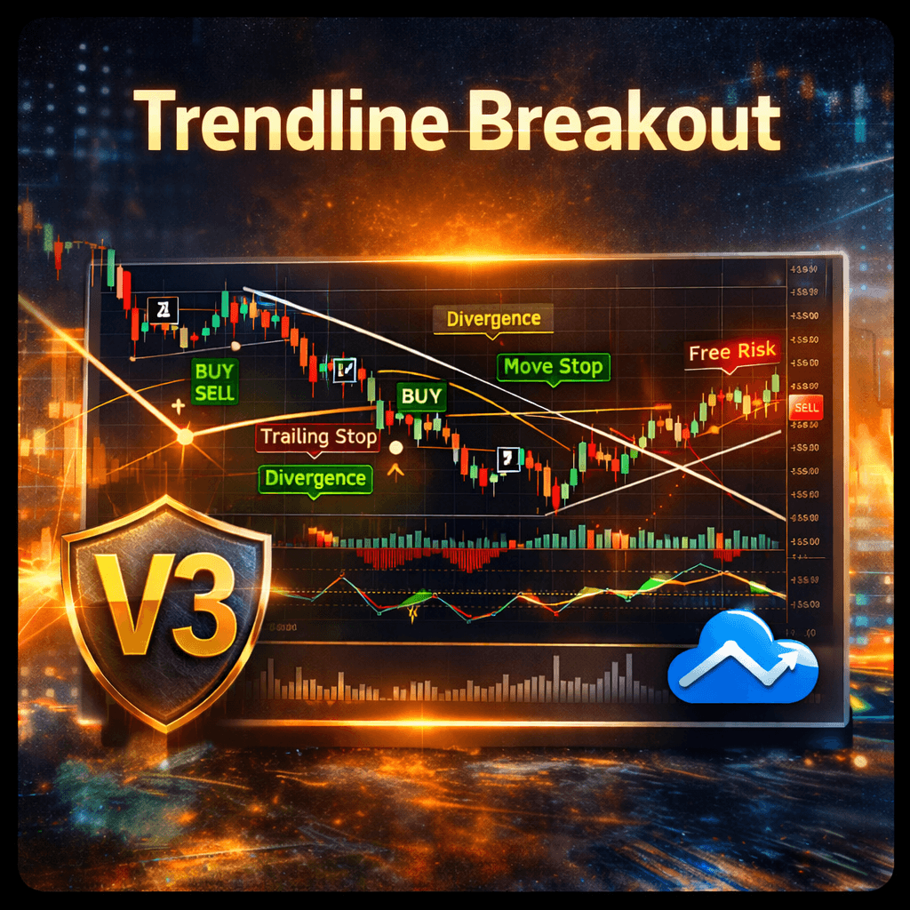 استراتژی تریدینگ ویو ترندلاین بریک اوت Trendline breakout